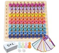 LPAMABA Set di Tavola di Calcolo in Legno,Tavola Tabelline in Legno,Impara a Calcolare Le Tabelline,Tavola di Moltiplicazione della Matematica in Legno per Calcolare la Moltiplicazione