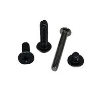 LPANBTGU 50 pz M1.2 M1.4 M1.6 M2 M2.5 M3 M4 Nero Piccolo Slot Ultra Sottile Wafer Vite a Testa Piatta Bullone for Il Computer Portatile Notebook Occhiali di Telefono(6mm,M2)