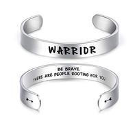 LParkin Braccialetto con messaggio ispiratore, con scritta "Be Brave There are People Rotting for You" (lingua italiana non garantita)