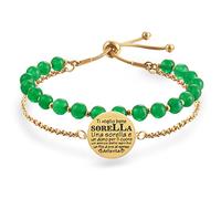 LParkin Bracciali Sorelle Acciaio Inox Regolabile, doppio Originale bracciale sorella, Sorella Maggiore Sorella Minore Regaloe, Regalo sorella compleanno(Ti voglio bene SORELLA)