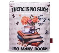 LParkin custodia libro con cerniera per gli amanti dei libri copertine per protezione libro nerd libro per tascabili, tessuto lavabile maniche multifunzionali libro