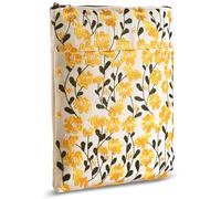 LParkin Daisy Flower - Custodia per libro con cerniera per lettori, regalo per gli amanti dei libri, tessuto lavabile da 23 * 27cm, colore giallo margherita