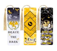 LParkin Fourth Wing/Onyx Storm Merch Dragon segnalibri in acrilico per uomini e donne, regali per gli amanti dei libri, segnapagina per topi di biblioteca, strumenti di lettura e cancelleria, set di 3