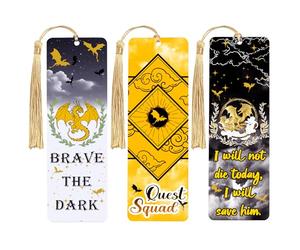 LParkin Fourth Wing/Onyx Storm Merch Dragon segnalibri in acrilico per uomini e donne, regali per gli amanti dei libri, segnapagina per topi di biblioteca, strumenti di lettura e cancelleria, set di 3