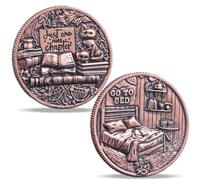 LParkin Just One More Coin Gamer Bookish Gifts for Book Lovers - Libro unico con moneta a forma di libro con chiusura a libro e monete da libro per donne lettrici, idea decisionale (un altro capitolo