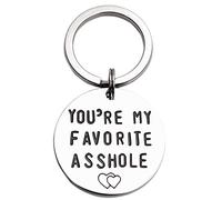 LParkin You're My Favorite Asshole Keychain Funny Man Valentines Day for Husband Boyfriend Gifts