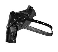 LPATEBCVU Armatura Vintage Per Le Spalle Imbracatura for il torace regolabile con armatura monospalla in pelle for adulti, accessori for costumi da cosplay(Black)