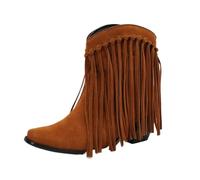 LPATEBCVU Cowboy Western Boots Women's Fringe Ankle
