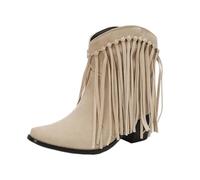 LPATEBCVU Cowboy Western Boots Women's Fringe Ankle