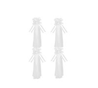 LPATEBCVU Fiocco Auto Matrimonio 12-1PC Archi da Sposa Bianchi con Lunghe Code di Tulle for la Cerimonia Nuziale Panca Chiesa Sedia Corridoio Decorazione Auto for Matrimoni Decori for Feste(4PCS)