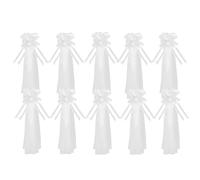 LPATEBCVU Fiocco Auto Matrimonio 12-1PC Archi da Sposa Bianchi con Lunghe Code di Tulle for la Cerimonia Nuziale Panca Chiesa Sedia Corridoio Decorazione Auto for Matrimoni Decori for Feste(10PCS)