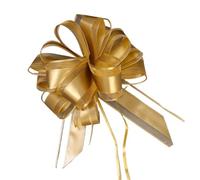 LPATEBCVU Fiocco Auto Matrimonio 5 Pezzi Fiocchi Dorati in Tulle di Nastro for Feste Matrimonio Nastri Decorativi for Auto Avvolgere l'imballaggio(Gold)