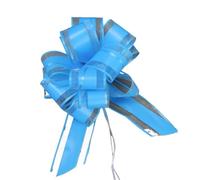 LPATEBCVU Fiocco Auto Matrimonio 5 Pezzi Fiocchi Dorati in Tulle di Nastro for Feste Matrimonio Nastri Decorativi for Auto Avvolgere l'imballaggio(Blue)