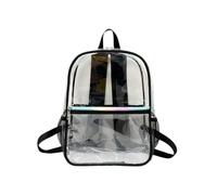 LPATEBCVU Zaino Trasparente Borsa a tracolla in PVC Zaino Mochila Bolsos De Mujer Borse for borsa da scuola for donna(Black)