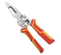 LPAYBCFO 9-in-1 Multi-Function Electrician Pliers with Voltage Test Stripper Crimper Cutter 210mm