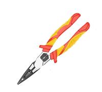 LPAYBCFO Professional 1000V Insulated Pliers Set: Needle Nose, Wire Cutters & Crimping Tool(LA322208-A)
