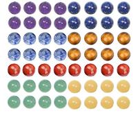 LPBeads 100 perline naturali miste chakra rotonde da 8 mm, pietre preziose sfuse per la creazione di gioielli, con cordoncino elastico di cristallo