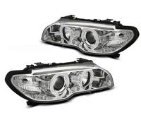 LPBMH4 Fari Fanali Anteriori Xeno BMW E46 03-06 coupe Angel Eyes CCFL cromo Tuni
