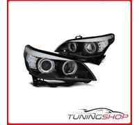 LPBMP0 FARI FANALI ANTERIORI XENON D1S HEADLIGHTS ANGEL EYES BLACK LED INDICATOR
