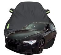 LPCQS Telo Copriauto per Audi A6 Sport 45 TFSI Quattro, Anti-Neve Graffio UV Copertura Tutte Le Stagioni Protezione Oxford Telone per Auto,Black-Plus-Cotton