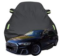 LPCQS Telo Copriauto per Audi A8L, Anti-Neve Graffio UV Copertura Tutte Le Stagioni Protezione Oxford Telone per Auto,Black-Plus-Cotton