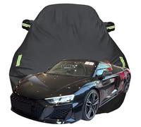 LPCQS Telo Copriauto per Audi R8 Spyder, Anti-Neve Graffio UV Copertura Tutte Le Stagioni Protezione Oxford Telone per Auto,Black-Plus-Cotton