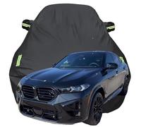 LPCQS Telo Copriauto per BMW X6M Competition, Anti-Neve Graffio UV Copertura Tutte Le Stagioni Protezione Oxford Telone per Auto,Black-Plus-Cotton