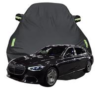 LPCQS Telo Copriauto per Mercedes-Maybach S580, Anti-Neve Graffio UV Copertura Tutte Le Stagioni Protezione Oxford Telone per Auto,Black-Plus-Cotton