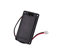 Lpdphanxfkx Scatola di plastica per batteria per chitarra da 9 V, accessori per chitarra, porta batteria, spina a 2 pin con cavo e contatti metallici, molla per sostituzione attiva di strumenti per