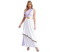Lpdshaa Costume Romana Donna Vestito Imperatrice Romana Lavanda L