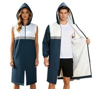Lpdshaa Donna Sweatshirt Uomo Poncho Surf Con Cappuccio Giacca Felpa Senza Cappuccio Grigio Giacca Anti Vento Il Surf Felpa Leggera Sport Blu navy S