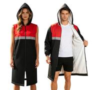 Lpdshaa Donna Sweatshirt Uomo Poncho Surf Con Cappuccio Giacca Felpa Senza Cappuccio Grigio Giacca Anti Vento Il Surf Felpa Leggera Sport Nero XL
