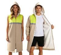 Lpdshaa Donna Sweatshirt Uomo Poncho Surf Con Cappuccio Giacca Felpa Senza Cappuccio Grigio Giacca Anti Vento Il Surf Felpa Leggera Sport Cachi S