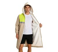 Lpdshaa Donna Sweatshirt Uomo Poncho Surf Con Cappuccio Giacca Felpa Senza Cappuccio Grigio Giacca Anti Vento Il Surf Felpa Leggera Sport Cachi M