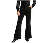 Lpdshaa Uomo Pantaloni da per Sala Ballo Latino da Pantalone da Standard | Per La Performance Danza Latina Sala,Comodo,Vita Alta,Flamenco Latino,Della Salsa,Jazz,Fox Trot,Saggio,Samba,Classica