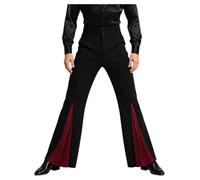 Lpdshaa Uomo Pantaloni da per Sala Ballo Latino da Pantalone da Standard | Per La Performance Danza Latina Sala,Comodo,Vita Alta,Flamenco Latino,Della Salsa,Jazz,Fox Trot,Saggio,Samba,Classica