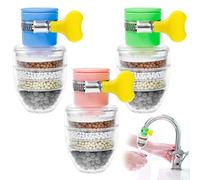 LPEPLL Filtro per acqua, 3 pezzi Filtro per rubinetto, Accessorio disincrostante per acqua potabile per cucina, lavello e bagno