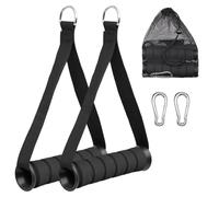 LPEPLL Maniglie Palestra, 2 Impugnature con Moschettone per Fitness a Casa o in Palestra, Allenamento Tricipiti e Forza con Asta per la Trazione