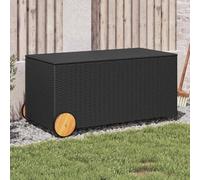 LPERTGFHU Cassapanca da giardino da 190 l, con ruote, in polyrattan | Con sacchetto interno impermeabile, molla a gas per un facile accesso al coperchio
