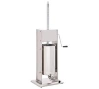 LPERTGFHU Riempitrice per salsicce, 15 l, in acciaio inox, manuale, con | Include 3 tubi di riempimento, imbuto inclinabile, ideale per uso domestico