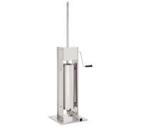 LPERTGFHU Riempitrice per salsicce, 7 l, in acciaio inox/manuale, 3 tubi di | Ideale per hobby e gastronomia, imbuto inclinabile, facile da pulire