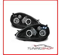 LPFI04 COPPIA FARI ANTERIORI ANGEL EYES FIAT GRANDE PUNTO dal 2005 al 2008 NERO