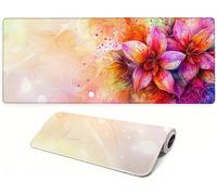 Lpfieonn Fiore Gaming Mouse Pad, 80x30cm PF-2948 | Multicolore Waterproof Mousepad, Large Tappetino Scrivania Stitched Design, for Mouse and Keyboard