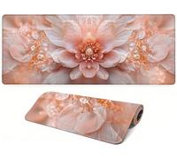 Lpfieonn Fiore Gaming Mouse Pad, 90x40cm PF-2632 | Rosa Waterproof Mousepad, Large Tappetino Scrivania Stitched Design, for Mouse and Keyboard