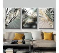 LPFNSF Moderno set di poster astratto in stile bohémien, decorazione da parete, immagine a foglia di piante, poster stampato, senza cornice (stile 1,50 x 70 cm x 3)