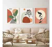 LPFNSF Moderno set di poster astratto in stile bohémien, decorazione da parete, immagine a foglia di piante, poster stampato, senza cornice, stile 5,60 x 90 cm x 3