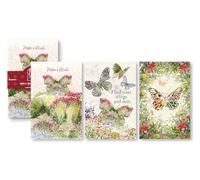 LPG Greetings Butterfly Gardens Pocket Journal, 3-Pack, Multicolor, 5.5 x 0.50 Inches
