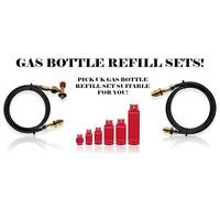 LPG UK Gas Bottiglia Ricarica Set A Riempire Varietà Di Vuoto Gas Bottiglie