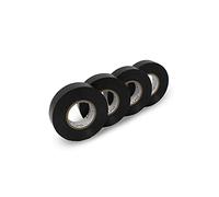 LPGLed | Nastro isolante 4 rotoli da 25 m cada uno - spessore 0.15 mm ignifugo ed impermeabile e ultraresistente (Nero)