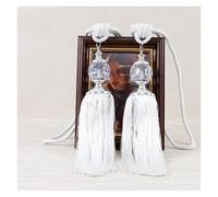 LPHFDCS Ferma Tende 2 PZ Nappe Tieback Tenda Cinghie a Sfera in plastica Supporto for Accessori Accessori for Tende Fibbia Corda Decorazione della casa Fermatenda(White)